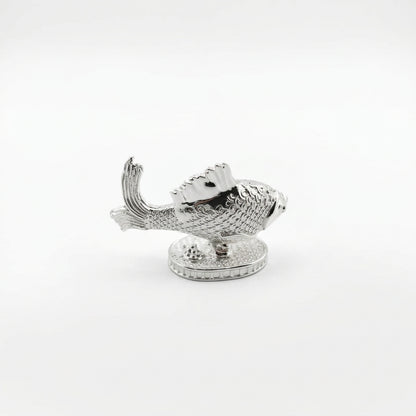 Silver Small Fish Idol – Auspicious Matsya Charm for Pooja & Gifting 11G