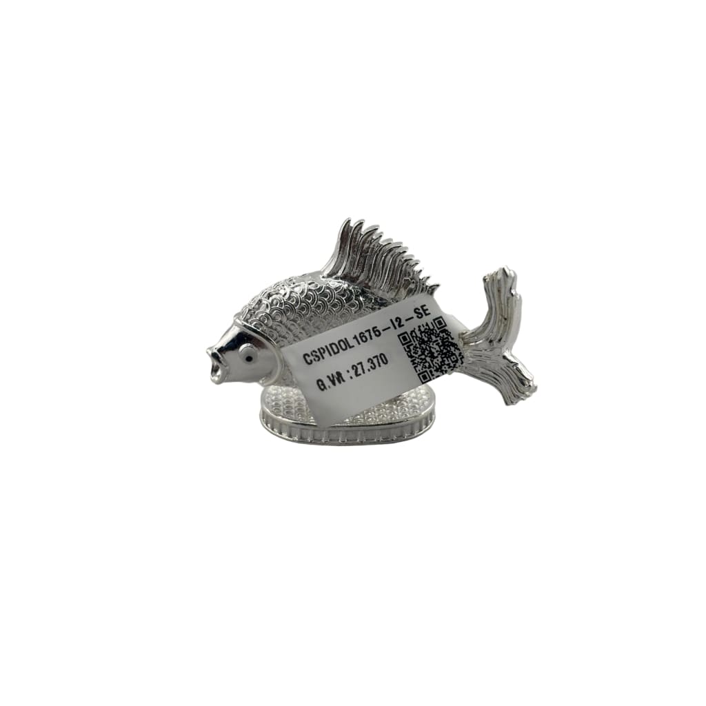 Silver Small Fish Idol – Auspicious Matsya Charm for Pooja & Gifting 27G