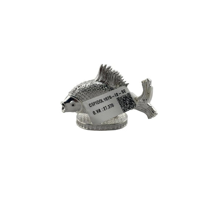 Silver Small Fish Idol – Auspicious Matsya Charm for Pooja & Gifting 27G