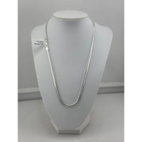 Load image into Gallery viewer, 925 Sterling Silver Snake Chain Necklace – Smooth Flat
