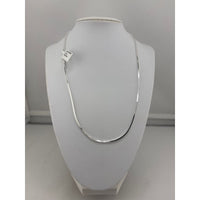 Load image into Gallery viewer, 925 Sterling Silver Snake Chain Necklace – Smooth Flat
