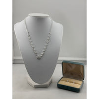 Load image into Gallery viewer, 925 Sterling Silver Snowflake CZ Necklace and Earrings Set
