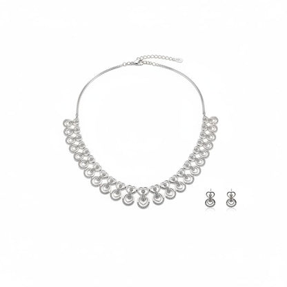 925 Sterling Silver Statement Circle Link Necklace