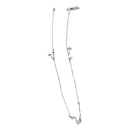 Load image into Gallery viewer, 925 Sterling Silver Sunburst Charm Anklet with Green CZ
