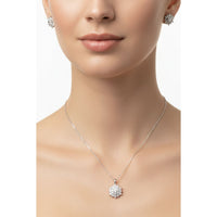 Load image into Gallery viewer, 925 Sterling Silver Sunburst CZ Pendant and Earrings Set
