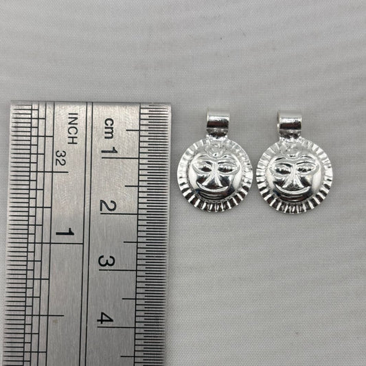 925 Sterling Silver Surya (Sun God) Face Pendant (Set of 2)
