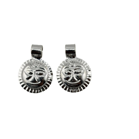 925 Sterling Silver Surya (Sun God) Face Pendant (Set of 2)