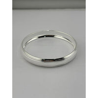 Load image into Gallery viewer, 925 Sterling Silver Thick Domed Grooved Bangle/Kada