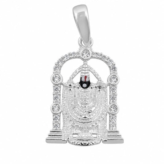 925 Sterling Silver Venkateswara Arched Temple Pendant