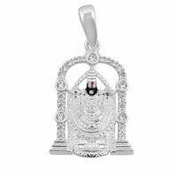 Load image into Gallery viewer, 925 sterling silver Venkateswara arched temple pendant centred on a pure white background
