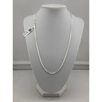 Load image into Gallery viewer, 925 Sterling Silver Wheat Chain Necklace – Flat Spiga
