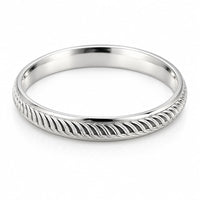 Load image into Gallery viewer, 925 Sterling Silver Wheat Leaf Etched Bangle/Kada (Thick
