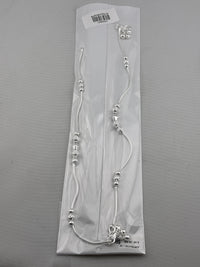 Load image into Gallery viewer, Beaded Snake Chain Silver Anklet – 925 – Adjustable – Weight:26g
