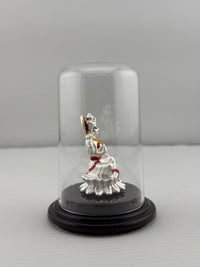 Load image into Gallery viewer, 999 Pure Silver Goddess Lakshmi Idol 7gm in Protective Acrylic Dome – Laxmi Murti for Home Mandir &amp; Gifting

