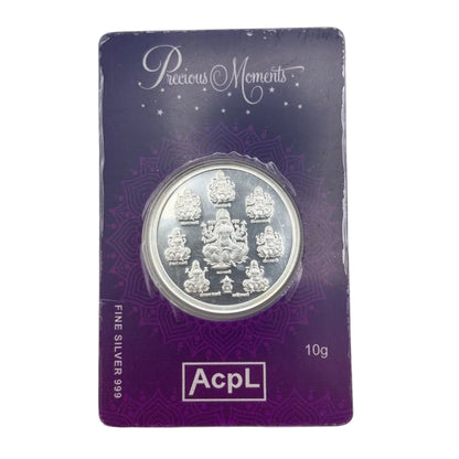 999 Fine Silver Ashta Lakshmi Coin with Shri – 10g