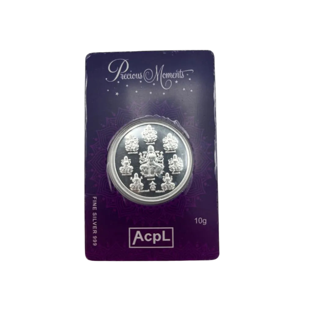999 Fine Silver Ashta Lakshmi Coin with Shri – 10g