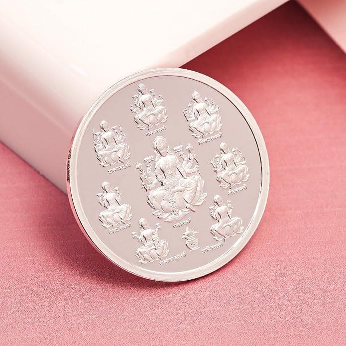 999 Fine Silver Ashta Lakshmi Coin with Shri – 10g