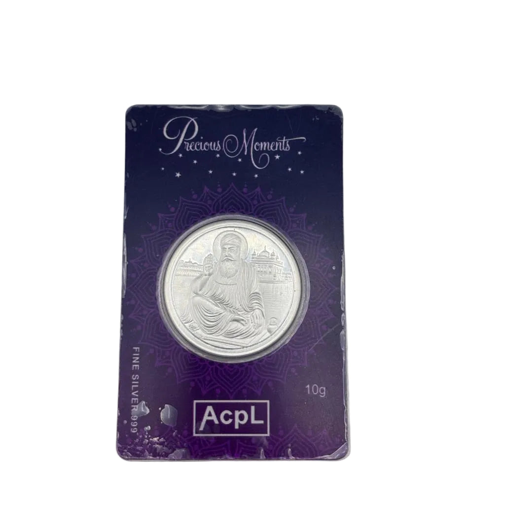 999 Fine Silver Guru Nanak dev ji Coin with Ik Onkar – 10g