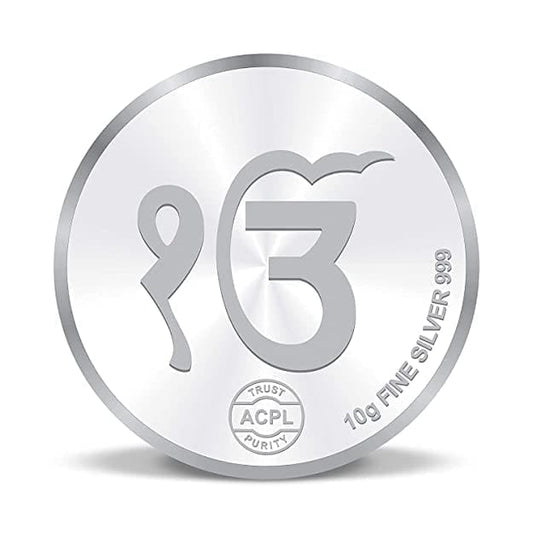 999 Fine Silver Guru Nanak dev ji Coin with Ik Onkar – 10g