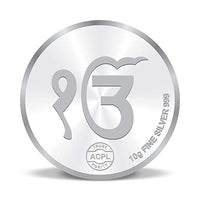 Load image into Gallery viewer, 999 Fine Silver Guru Nanak dev ji Coin with Ik Onkar – 10g

