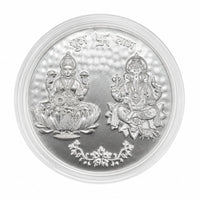 Load image into Gallery viewer, 999 fine silver Lakshmi and Ganesha coin, 100 grams
