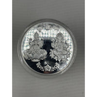 Load image into Gallery viewer, 100g 999 fine silver Lakshmi and Ganesha coin original front view
