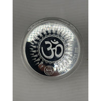 Load image into Gallery viewer, Om reverse of 100g 999 fine silver Lakshmi and Ganesha coin
