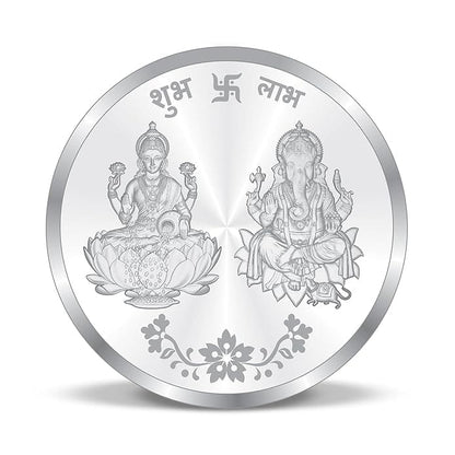 999 Fine Silver Lakshmi Ganesha Coin with Om – 10g