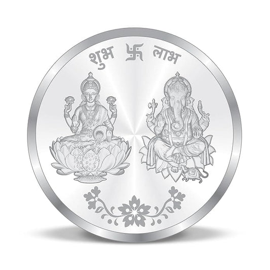 999 Fine Silver Lakshmi Ganesha Coin with Om – 10g