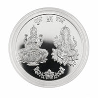 Load image into Gallery viewer, 999 fine silver Lakshmi and Ganesha coin, 50 grams
