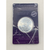 Load image into Gallery viewer, Shri reverse and certificate of 10g 999 fine silver devotional coin
