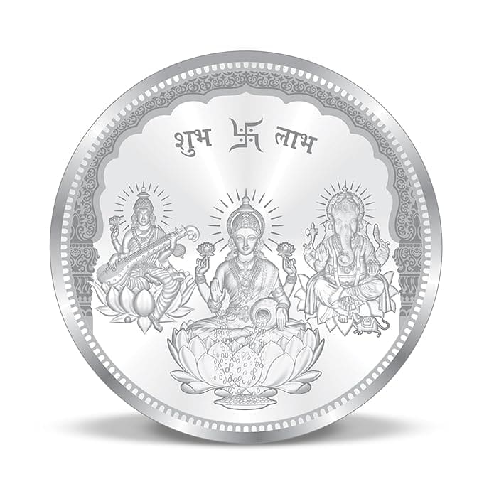 999 Fine Silver Saraswati Lakshmi Ganesha Coin – 10g