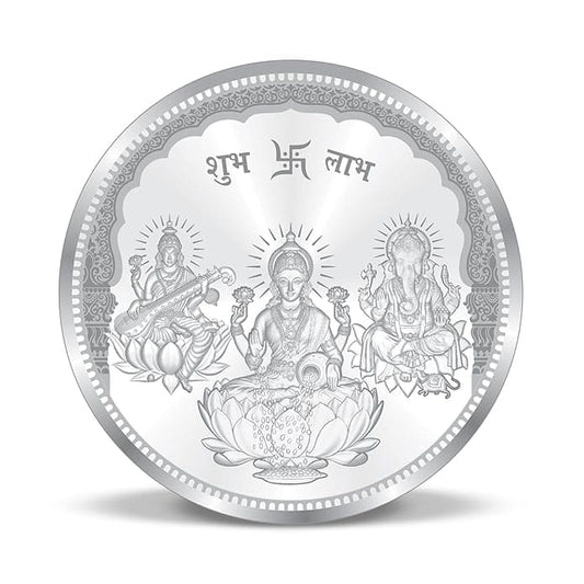 999 Fine Silver Saraswati Lakshmi Ganesha Coin – 10g