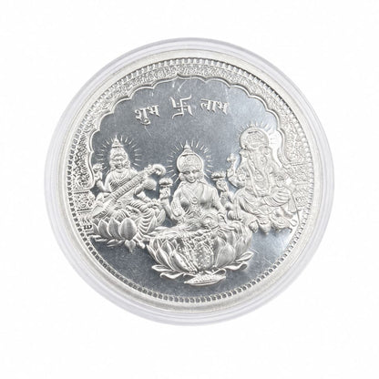999 Fine Silver Saraswati Lakshmi Ganesha Coin – 10g