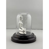 Load image into Gallery viewer, 999 Pure Silver Buddha Idol – Serene Gautam Buddha Murti for Peace &amp; Meditation
