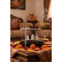 Load image into Gallery viewer, 999 Pure Silver Ganesh, Lakshmi &amp; Saraswathi Idol 17.75 gm
