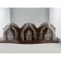 Load image into Gallery viewer, 999 Pure Silver Ganesh, Lakshmi &amp; Saraswati Idol 155gm – Divine Trio Murti for Diwali &amp; Temple
