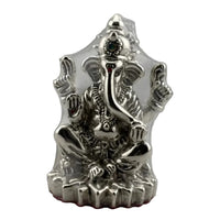 Load image into Gallery viewer, 999 Pure Silver Ganesha Idol Design 3 20gm – Divine Ganpati Murti for Home Mandir &amp; Gifting
