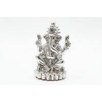 Load image into Gallery viewer, 999 Pure Silver Ganesha Idol Design 3 20gm – Divine Ganpati Murti for Home Mandir &amp; Gifting
