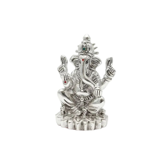 999 Pure Silver Ganesha Idol Design 3 20gm – Divine Ganpati Murti for Home Mandir & Gifting