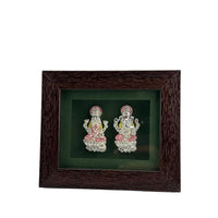 Load image into Gallery viewer, 999 Pure Silver Ganesha &amp; Lakshmi Flat Idol with Box 10gm –
