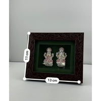 Load image into Gallery viewer, 999 Pure Silver Ganesha &amp; Lakshmi Flat Idol with Box 10gm – Auspicious Gift Box
