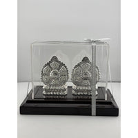 Load image into Gallery viewer, 999 Pure Silver Ganesha &amp; Lakshmi Idol 136gm – Grand Prosperity Murti for Home Mandir
