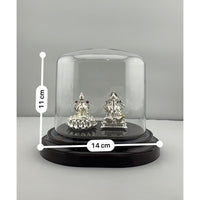 Load image into Gallery viewer, 999 Pure Silver Ganesha &amp; Lakshmi Idol 13gm – Prosperity Murti for Diwali &amp; Temple Décor

