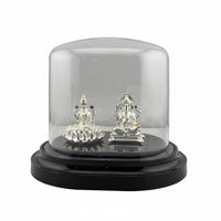 Load image into Gallery viewer, 999 Pure Silver Ganesha &amp; Lakshmi Idol 13gm – Prosperity Murti for Diwali &amp; Temple Décor
