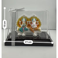 Load image into Gallery viewer, 999 Pure Silver Ganesha &amp; Lakshmi Idol 145gm – Large Prosperity Murti for Temple &amp; Gifting
