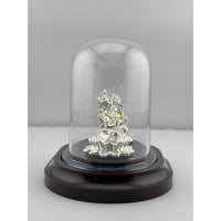 Load image into Gallery viewer, 999 Pure Silver Ganesha &amp; Lakshmi Idol 15gm – Prosperity Murti for Diwali &amp; Temple Décor
