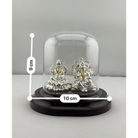 Load image into Gallery viewer, 999 Pure Silver Ganesha &amp; Lakshmi Idol 15gm – Prosperity Murti for Diwali &amp; Temple Décor
