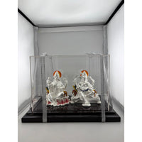 Load image into Gallery viewer, 999 Pure Silver Ganesha &amp; Lakshmi Idol 300gm – Prosperity Murti for Diwali &amp; Temple Décor
