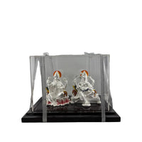 Load image into Gallery viewer, 999 Pure Silver Ganesha &amp; Lakshmi Idol 300gm – Prosperity
